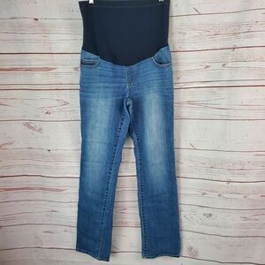 Liz Lang Maternity Boot Cut Denim Jeans Size 8  Full Panel